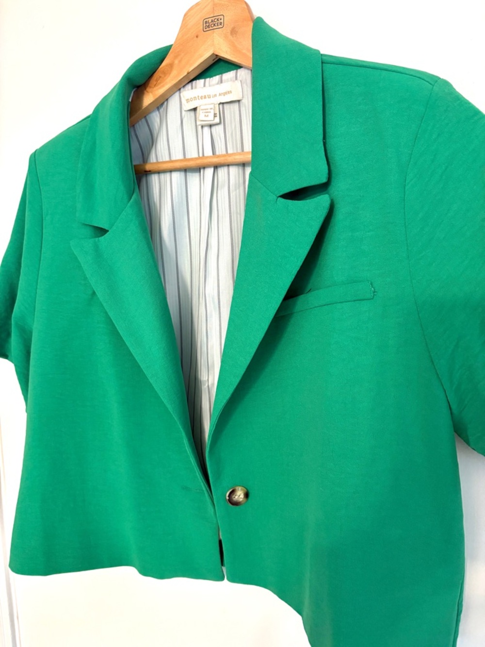 Bonobos Green Cropped Blazer